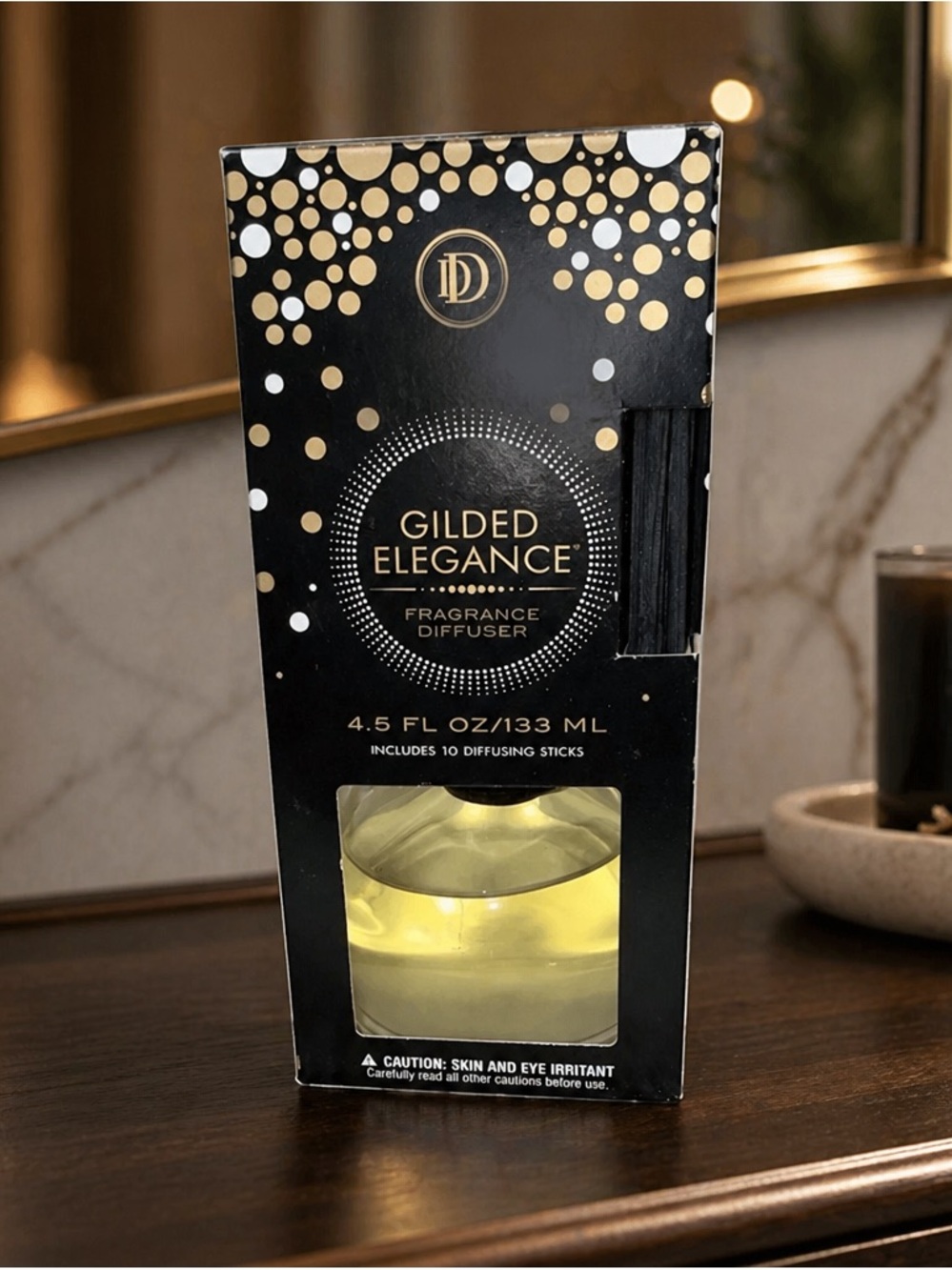 Gilded Elegance Fragrance Diffuser - Gold & Black
